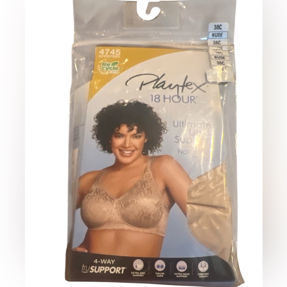 Playrex 18 hour Bra. Size 38C Nude